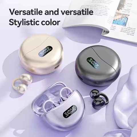 New M79 Bluetooth Headset; Wireless Bluetooth 5.4 Earplug Clip-On Waterproof Sports Digital Display 