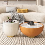 huangleis0.sg huangleis0.sg Coffee Table Side Table Living Room Household Tea Table Luxury Round Roc