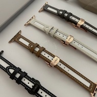 Apple Watch | 訂製感 | 帆布拼接皮不銹鋼錶帶