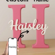 1pc Personalized Custom Name, Three-Dimensional Letter Ornaments, 3D Printed Letter Parametric Model