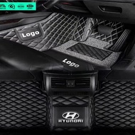 Hyundai car mat Elantra Sonata Tucson Santa Fe Kona Avante leather auto floor mat/car carpet