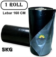 Plastik Mulsa 1 Roll Lebar 160 Cm Plastik Pertanian Hitam Perak