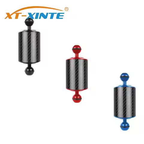 XT-XINTE Carbon Fiber Extension Tray Arm Float Buoyancy Aquatic Arm Dual Ball SLR Camera Diving for 