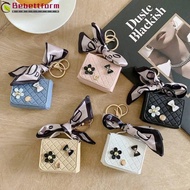 BEBETTFORM Keychain, Leather Mini Earphone Storage Bag,  Creative Solid Color Earphone