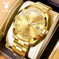Playboy(Playboy(PLAYBOY(เพลย์บอย))) | นาฬิกาข้อมือกลไกสำหรับผู้ชายของแท้ กันน้ำ