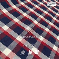 KEMEJA KATUN (50 CM) Premium Dyed Value Yarn Cotton Fabric with Checkered Pattern, Non Dobby Temanka