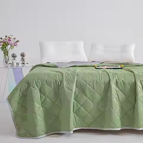 Queen Size Cooling Blanket - Breathable & Lightweight Cooling Comforter, Ice Silk Thin Quilt for Hot
