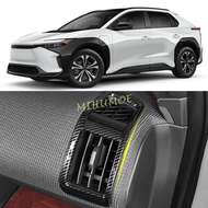 Carbon Fiber Car Center Console Side Air Vent Covers For Toyota bZ4X Subaru Solterra 2023 2024 2025