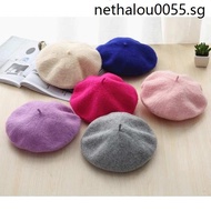 Children Beret Girls Painter Hat Winter Warm Equestrian Hat Octagonal Hat Spring Autumn Baby Hat Kee
