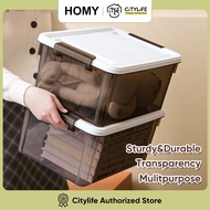 Citylife Stackable Storage Containers Mini Stackable Storage Boxes Spacious Transparent Storage Bins