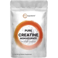 Creatine Monohydrate Powder, Ready-to-Use Type, 500g (1.1lbs), 5000mg. Tuo Serv, Micro-Powdered Crea