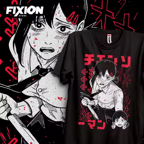 T-shirt For Anime ChainsawMan #8 (negra) – Nuevos Enero 2023 Mange Tee