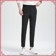 VENGOZ - Men's Formal Pants Classic Buckle Gurkha Pants Grey
