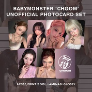 [SET] BABYMONSTER ‘CHOOM Unofficial Photocard Set Ahyeon Ruka Asa Pharita Chiquita Rami Rora Baby Mo