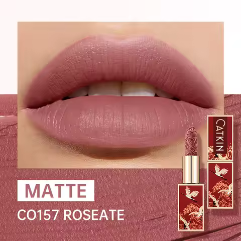 CATKIN Makeup Velvet Matte Lipstick, Hydrating Satin Long Lasting lipstick with Smooth and Creamy Te