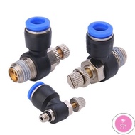C3S 1pcs SL Pneumatic Throttle Valve 4 6 8 10 12mm OD Hose Tube M5 1/8" 1/4" 3/8" 1/2" Male Thread A