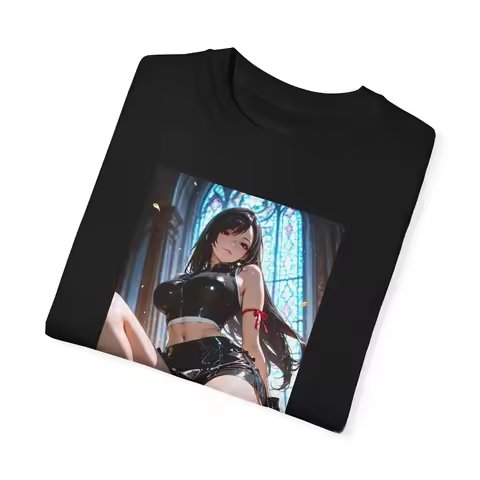 2026 Summer Men's Tifa Lockhart FF7 Anime T-Shirt Pure Cotton Unisex Tee Vintage Cartoon Shirt Final