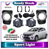 【 Perodua Axia 】 Fog Lamp / Sport Light with Chrome Ring Cover ( Standard G Facelift 2017 - 2018 )