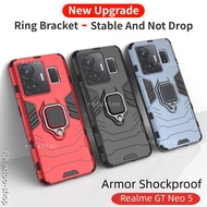 Realme GT3 5G 2023 Shockproof Casing For Realme GT 3 GT5 Neo5 SE Neo5SE RealmeGT3 5G 4G Metal Ring Bracket Stent Armor Hard Phone Case Anti Fall Lens Protection Back Cover Shell