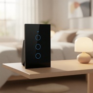 Compatible with Tuya US Smart Touch Wall Switch WiFi+Bluetooth RF433 1/2/3/4 Gang LED Sensor Switche