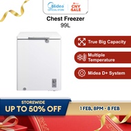Midea MDRC152FZG01-SG White Chest Freezer, 99L, Energy Rating A+