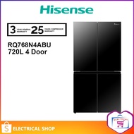 Hisense 610L RQ660N4AWUC1 / 720L RQ768N4ABU 4 Door Inverter fridge Refrigerator (Black) /  RQ768N4AW