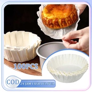 100pcs Baking Paper Cheese Cake Paper Brunt Cheese Cake Round Cake Paper Baking Paper Basque Cheesec