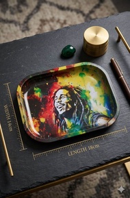 Rasta (420) Rolling Tray (Assorted Design) (Small)