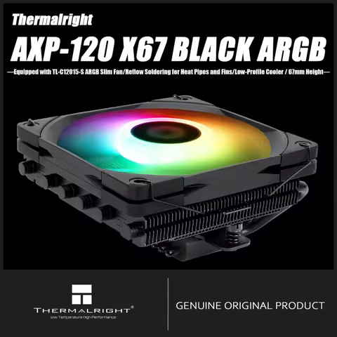 Thermalright AXP-120 X67 BLACK&WHITE ARGB CPU Air Cooler HTCP/Low Profile CPU Cooler Multi Fan Confi