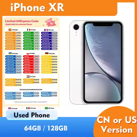 Apple iphone XR 4g 64GB 128GB 256GB ROM Smartphoen IOS 6.1inch 1792×828 Display Resolution 12MP Came