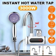 3000W Instant Electric Shower Water Heater Instant Hot Faucet Kitchen Electric Tap Water Heating Instantaneous Water Heater 220V