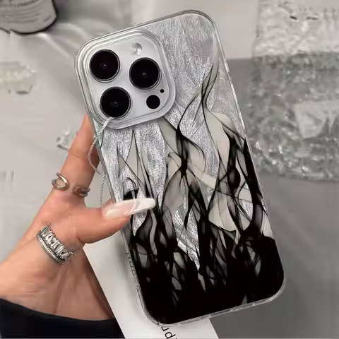 Black Flame Phone Case For Huawei Honor 400 400LITE 200 200LITE p30pro p40 X9 X9A X9B X8 X7 X6 X5 X5