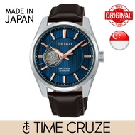 [Time Cruze] Seiko Presage SPB311J1 Automatic Japan Made Sharp Edged Series Blue Dial Leather Strap Men Watch SPB3311J