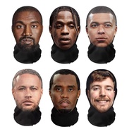 3d Mesh Star Pattern Full Face Mask Cosplay Role Funny Headwear Facial Mask For Fans Role Play M1m4