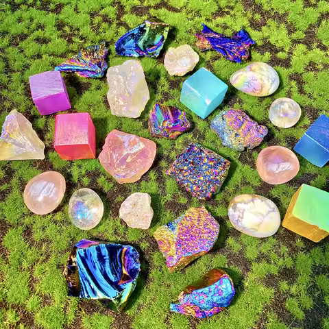 Mystery Box 100g/300g/500g Mixed Aura Raw Stone And Tumble Stone Blind Box,Exciting,Raw Stone And Tu