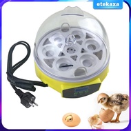 [Etekaxa] Clear Eggs Incubator 7 Eggs Digital Poultry Hatching Machine for Bird Chicken