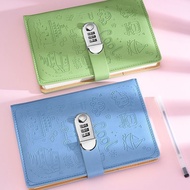 New Product Ready Stock A5 Password diary notebook Locked stationery notebook Thickened Cartoon Pass
