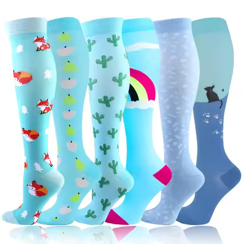 Men Women Compression Socks Varicose Veins Socks 20-30 Mmhg Outdoor Sports Cycling Travel Flight Nur