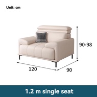 genuine leather sofa โซฟาหนังแท้ 3 apartment piano keys straight row living room modern minimalist c