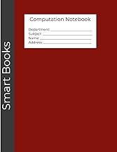 Smart Books - Computation Notebook - 176 pages: Chem Lab, Organic Chemistry Lab Notebook, Physics, S