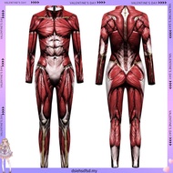 Halloween Men Women Avatar Muscle cos Stage Performance Costume Fun Costume Bodysuit Halloween Men W