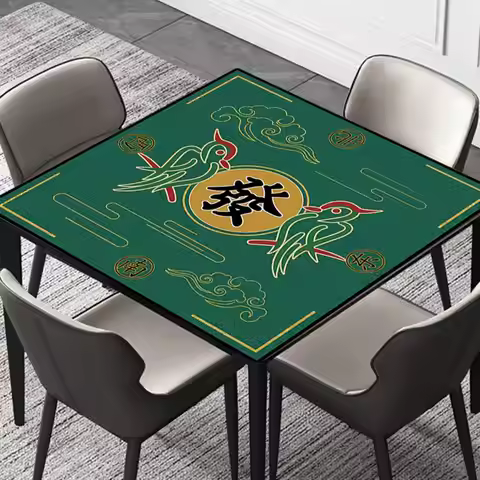 Mahjong Table Mat Foldable Mahjong Mat Anti-Slip Mahjong Mat Noise Reduction Table Cover for Board G