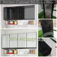 kitchen cabinet 3g glass door modern DIY kitchen wall hanging cabinet