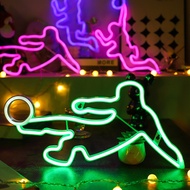Creative Neon Lights Basketball Football Modeling Lights Decorative Lights Gym Stadium Luminous Wall
