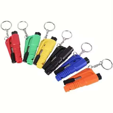 Safety Hammer with Rescue Whistle, Car Escape Tool,2-in-1 Window Breaker Seatbelt Cutter, Compact Em