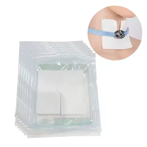 10Pcs Sterile Split Gauze Sponges 8-Ply Nonwoven Absorbent Drain IV Tracheostomy Tube Dressing Pre-C