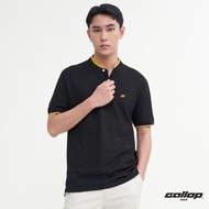 GALLOP : Mandarin Collar Tee เสื้อคอจีน ผู้ชาย ผ้าปิเก้ รุ่น GP9065 สี Super Black - ดำ / ราคาปกติ 1790.-