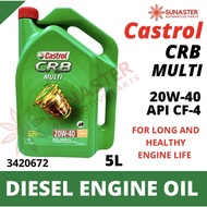 CASTROL CRB MULTI 20W-40 CF-4 5 Litres Diesel Engine Oil Minyak Hitam Diesel