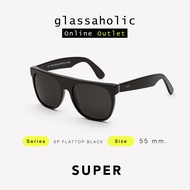 [ลดแรง] แว่นกันแดด SUPER by RETROSUPERFUTURE รุ่น SP FLATTOP BLACK ทรงหน้าตัด ยอดฮิต