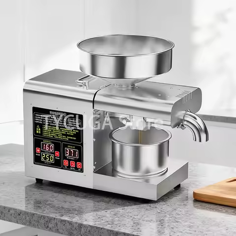 Commercial Oil Pressers Stainless Steel Machine Adjustable Temperature 8-16LB/H High Oil Yield for P